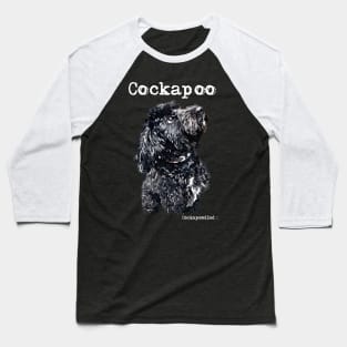 Black and White Cockapoo / Spoodle and Doodle Dog Baseball T-Shirt